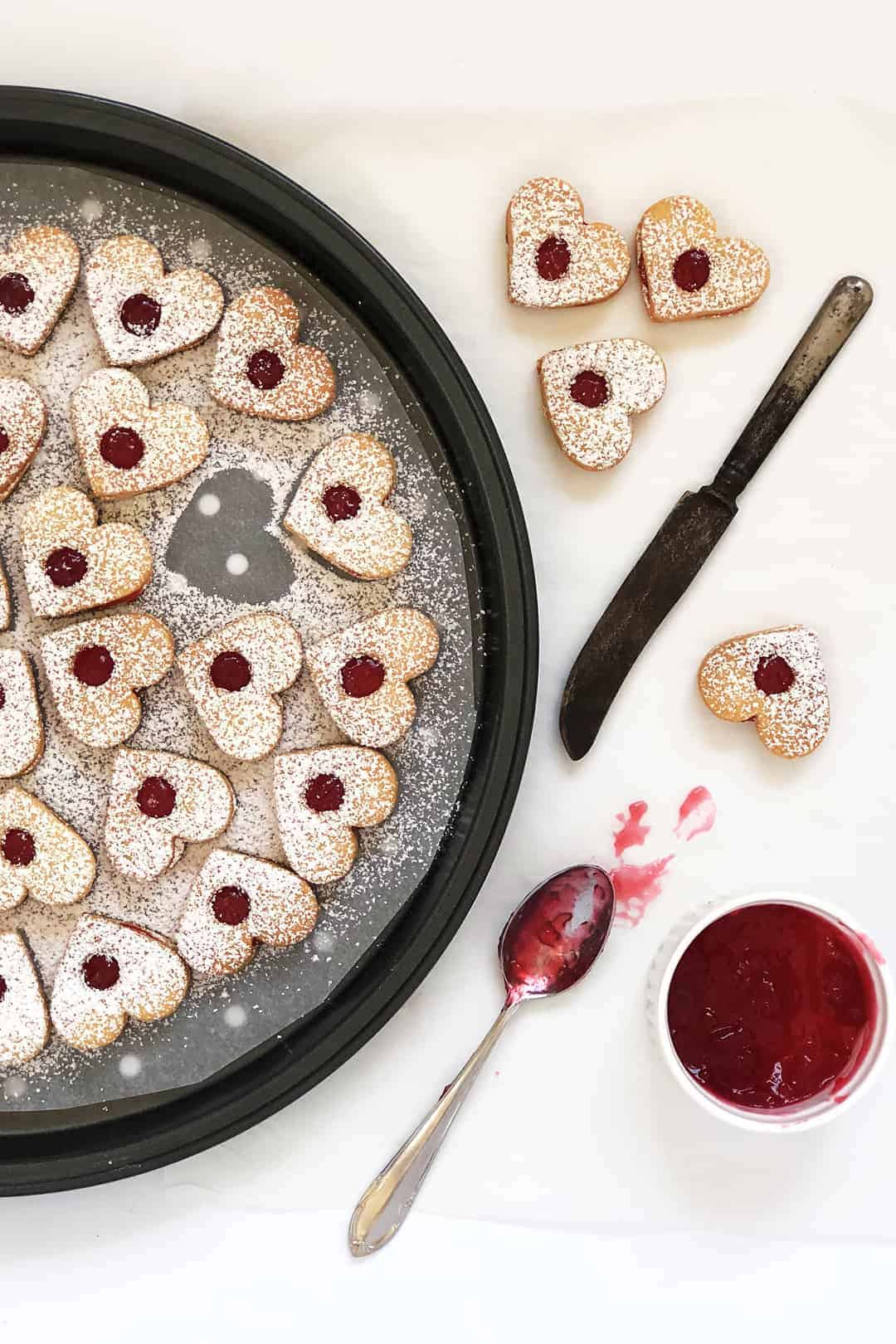 Linzer Cookies with Raspberry Jam