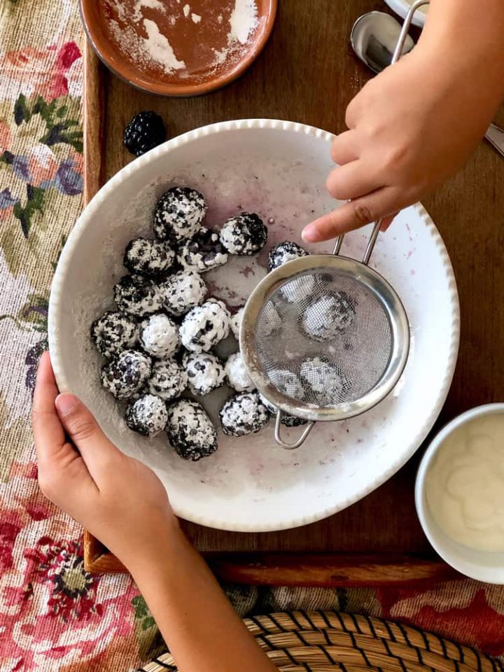 Simple blackberry dessert kids can make in a few minutes