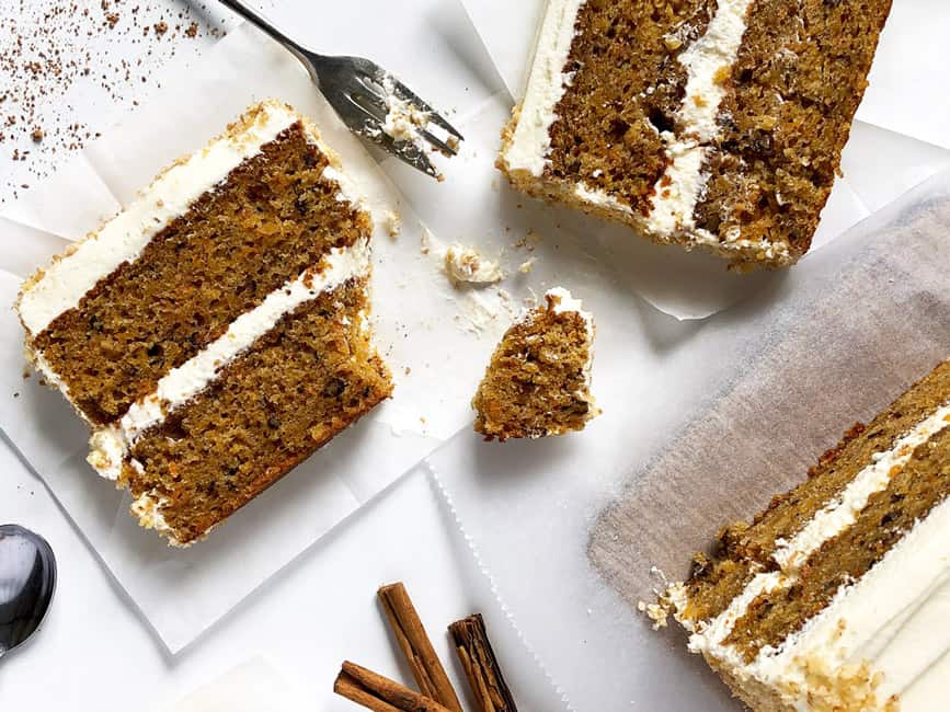 2 slices of Butternut Squash Cake