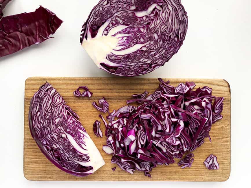 Thinly Cut Red Cabbage